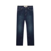 Donkere Wassing Hoge Taille Slim Fit Jeans Roy Roger's , Blue , Dames