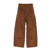 Bruine nylon cargobroek Ten C , Brown , Heren