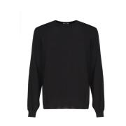 Cashmere Silk Crew Neck Sweater Malo , Black , Heren