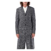 Check Print Blazer Comme des Garçons , Black , Heren