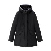 Zwarte synthetische parka voor dames Woolrich , Black , Dames