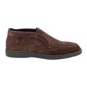 Bruine Instap Platte Schoenen Santoni , Brown , Heren