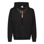 Veren Ketting Sweatshirt Marcelo Burlon , Black , Heren