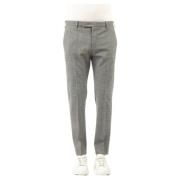 Grijze Wol Stretch Broek PT Torino , Gray , Heren