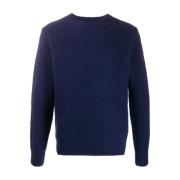 Navy wollen trui Aspesi , Blue , Heren