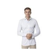 Witte vierkante motieven Luxury Line overhemd Desoto , White , Heren