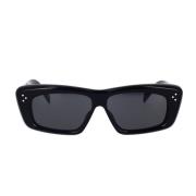 Stijlvolle Rechthoekige Zonnebril met Grijs Verloopglas Celine , Black...