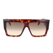 Geometrische zonnebril met donker Havana frame Celine , Brown , Unisex