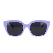 Geometrische zonnebril met donkergrijze rookglazen Celine , Purple , U...