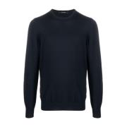 Blauwe Sweaters - Girocollo Rasato Tagliatore , Blue , Heren