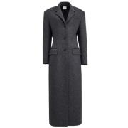 Single-Breasted Coats Khaite , Gray , Dames