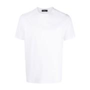 Heren T-shirt met korte mouwen in wit met zwart logo Herno , White , H...