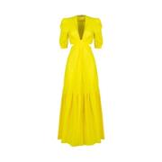 Lange jurk Twinset , Yellow , Dames