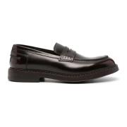 Bruin Leren Loafer Schoenen Doucal's , Brown , Heren