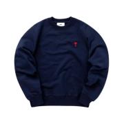 Klassieke Rode Hart Sweatshirt Ami Paris , Blue , Heren
