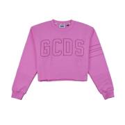 Roze Bling Crop Sweatshirt Gcds , Pink , Dames