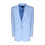 Blauwe Klassieke Lapel Jas Andamane , Blue , Dames