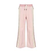 Roze katoen-fleece broek Moncler , Pink , Dames