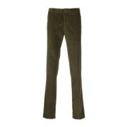 Slim Fit Corduroy Broek Incotex , Green , Heren