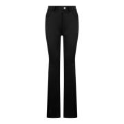 Zwarte Twill Bootcut Broek Courrèges , Black , Dames