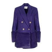 Dubbelrijige Jas voor Vrouwen Silvian Heach , Purple , Dames