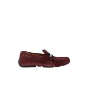 Comfortabele Suède Loafers Bally , Red , Heren