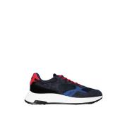 Hyperlight Logo Sneakers Blauw/Zwart/Rood Hogan , Blue , Heren