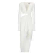 Witte stretch viscose lange jurk Alexandre Vauthier , White , Dames