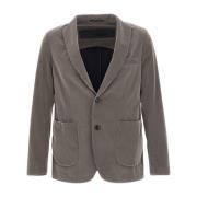 Luxe Grijs Velvet Blazer RRD , Gray , Heren