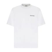 Wit en Zwart Katoenen Cross Over T-Shirt Marcelo Burlon , White , Here...