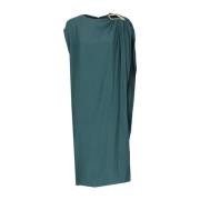 Aqua Groene Jurk met Metallic Uitsnijding Lanvin , Green , Dames