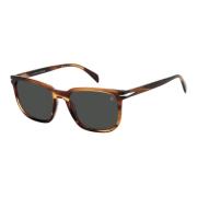 Gestreepte Bruin/Grijze Zonnebril Eyewear by David Beckham , Brown , H...