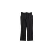 Zwarte wollen pantalon - Rechte pijp Off White , Black , Heren