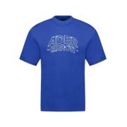 Blauw Katoenen T-Shirt - Stijlvol Ontwerp Ader Error , Blue , Heren