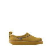 Leren Slip-On Slides - Kameel Ader Error , Brown , Heren