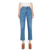 Versleten straight leg boyfriend jeans Frame , Blue , Dames