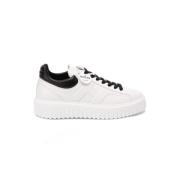 Leren Sneakers met H Stripes Hogan , White , Heren