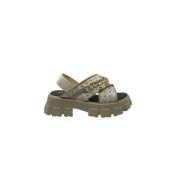 Trendy en comfortabele platte sandalen voor vrouwen Pollini , Beige , ...