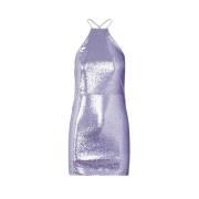 Pailletten Geborduurde Lilakleurige Jurk The Attico , Purple , Dames