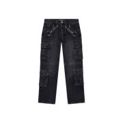 Zwarte Cargo Broek met Harnas Misbhv , Black , Dames