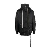 Zwarte Jen met Capuchon en Ritssluiting Rick Owens , Black , Heren