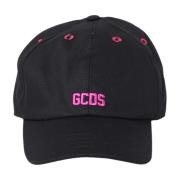 Zwarte pet met geborduurd logo Gcds , Black , Dames