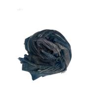 Soraya Cashmere/Nylon Sjaal, Nero Camouflage Faliero Sarti , Blue , Un...