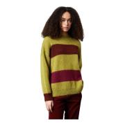 Losvallende Crewneck Sweater Massimo Alba , Multicolor , Dames