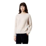 Luxe Crewneck Sweater Massimo Alba , Beige , Dames