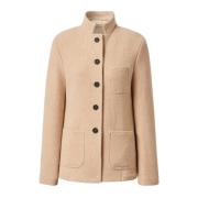 Gedetailleerd wollen jasje Massimo Alba , Beige , Dames