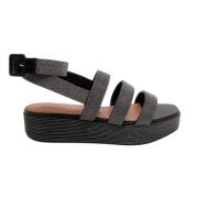 Pre-owned Leather sandals Alaïa Pre-owned , Black , Dames