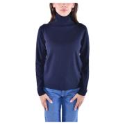 Zijden en wollen trui met zachte volume Max Mara Weekend , Blue , Dame...