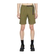 Katoenen Twill Shorts met Gesp Riem Gramicci , Green , Heren