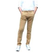 Slim Fit Fluweel Katoenen Chino Broek Mason's , Beige , Heren